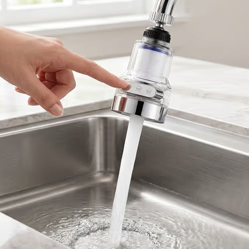 360° Rotating Sink Faucet Extender – 3-Mode Adjustable Water Spray